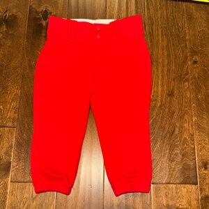 Champro Girls Red Softball Pants - size S